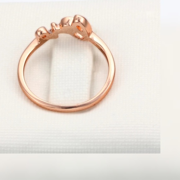 💛 18k RGP CZ Love Ring - Picture 4 of 5